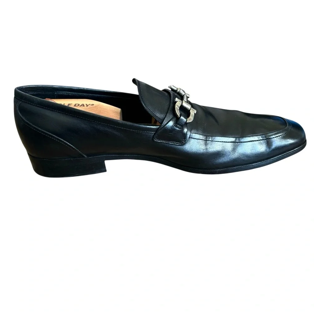 Salvatore Ferragamo Horsebit Loafers Black Leather Mens